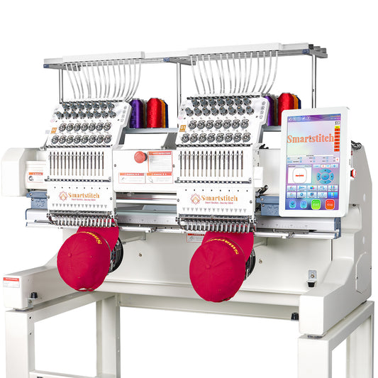 Smartstitch S-1502HC Beast Embroidery Machine with 15 Needles, WiFi Available, Max Speed 1200RPM, Embroidery Machine for Caps and Clothing with 20"x16" Embroidery Area