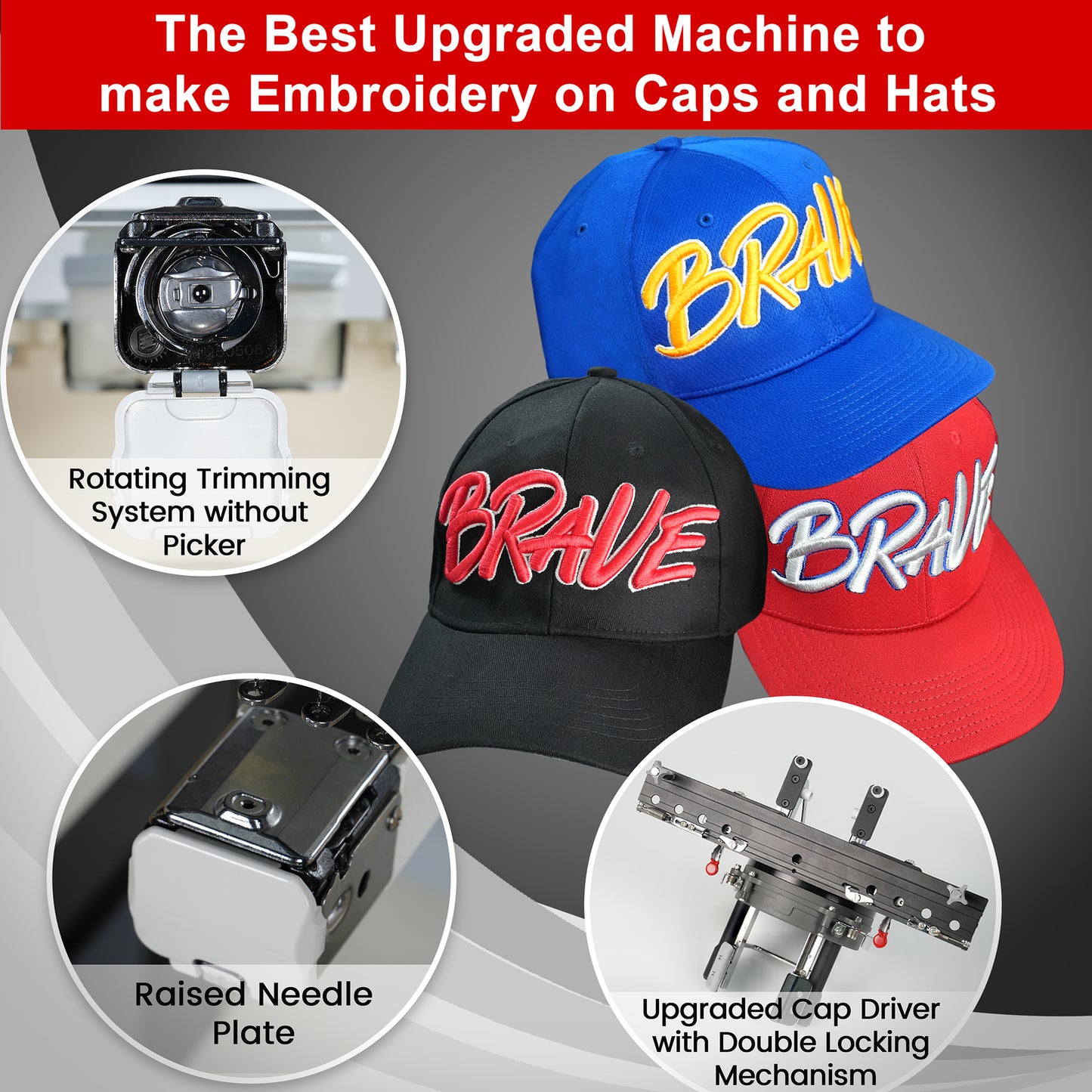 Smartstitch S-1501 Plus Beast Embroidery Machine with 15 Needles, WiFi Available, Max Speed 1200RPM, Embroidery Machine for Caps and Clothing with 24"x16" Embroidery Area