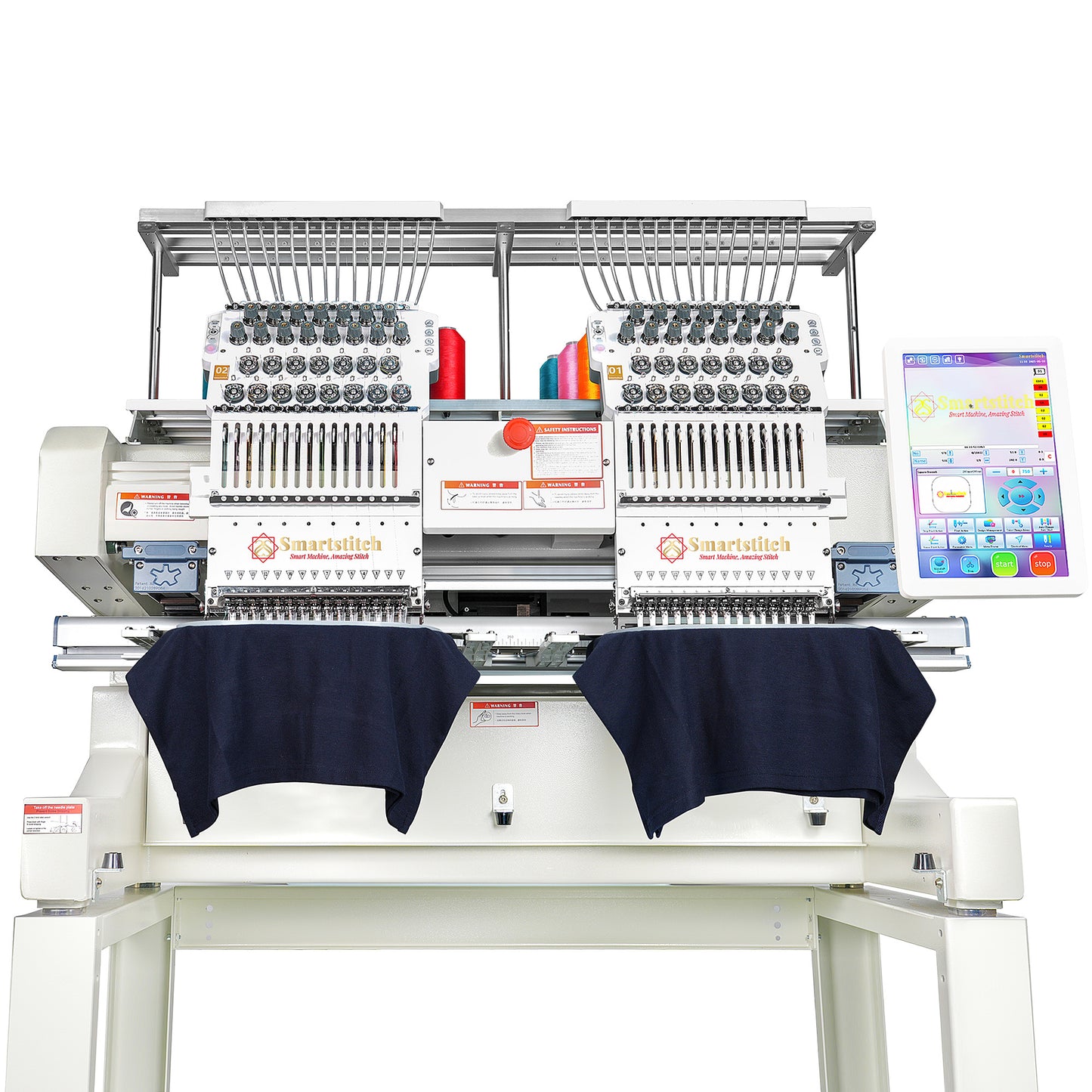 Smartstitch S-1502HC Beast Embroidery Machine with 15 Needles, WiFi Available, Max Speed 1200RPM, Embroidery Machine for Caps and Clothing with 20"x16" Embroidery Area
