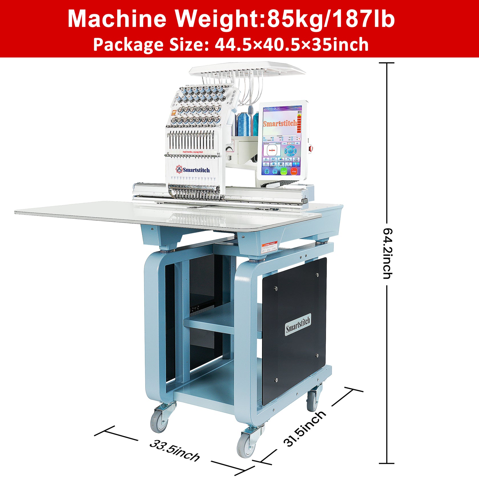 Smartstitch S-1501 Plus Beast Embroidery Machine with 15 Needles, WiFi