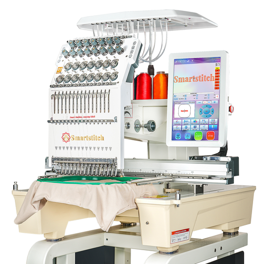 Smartstitch S-1501 Ultra Beast Embroidery Machine with 15 Needles, 20"x14" Embroidery Area, WiFi Available, Max Speed 1200RPM, Beast Machine Embroidering Cap, Hat, Structured Hats and more